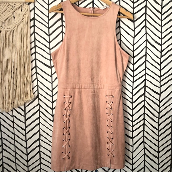 CUPCAKES & CASHMERE Faux Suede Mini  Dress - Picture 2 of 9